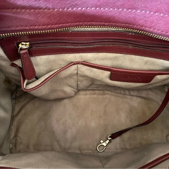 Michael Kors Selma Saffiano Leather Satchel/Crossbody Handbag - Picture 5 of 6
